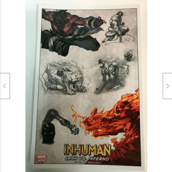 Marvel Inhumans Lithograph Full Set of 5 Reader Medusa Lash Inferno Madureira - Picture 2 of 6